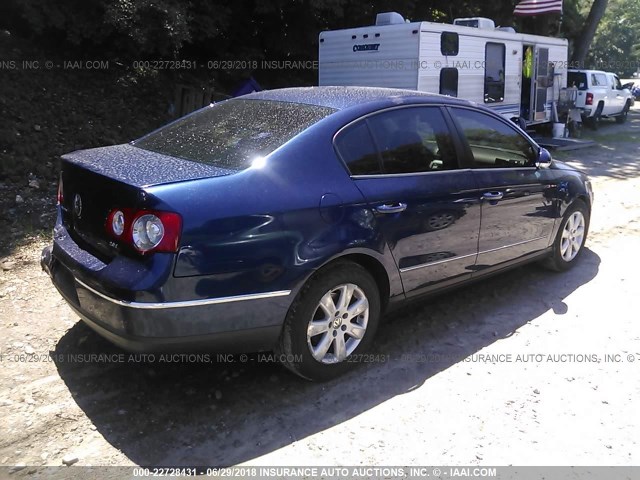 WVWJK73C07P074193 - 2007 VOLKSWAGEN PASSAT BLUE photo 4