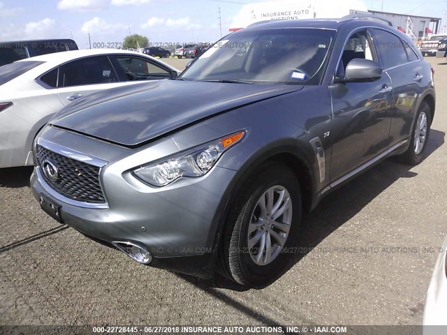 JN8CS1MU9HM143709 - 2017 INFINITI QX70 GRAY photo 2