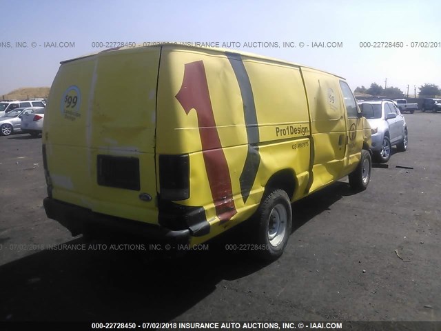 1FTFS24H3SHB71264 - 1995 FORD ECONOLINE E250 SUPER DUTY VAN YELLOW photo 4