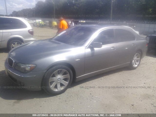 WBAHL83576DT05302 - 2006 BMW 750 I GRAY photo 2