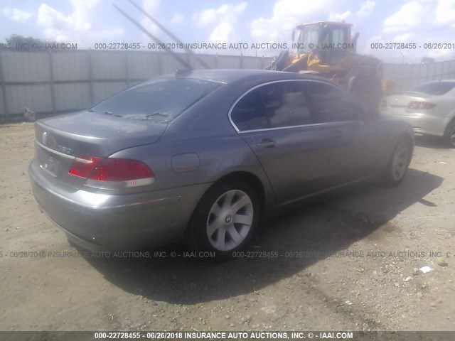 WBAHL83576DT05302 - 2006 BMW 750 I GRAY photo 4