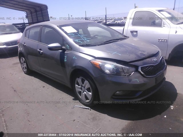 KNAFK5A87G5605522 - 2016 KIA FORTE LX GRAY photo 1