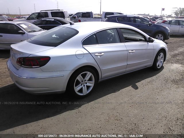 WVWBP7AN6DE567894 - 2013 VOLKSWAGEN CC SPORT SILVER photo 4