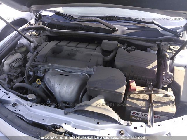 4T1BF3EK4BU150848 - 2011 TOYOTA CAMRY SE/LE/XLE SILVER photo 10