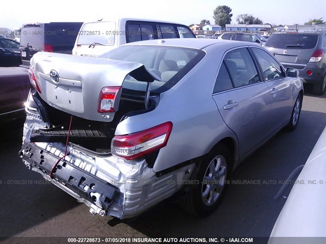 4T1BF3EK4BU150848 - 2011 TOYOTA CAMRY SE/LE/XLE SILVER photo 4