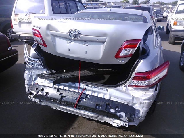 4T1BF3EK4BU150848 - 2011 TOYOTA CAMRY SE/LE/XLE SILVER photo 6