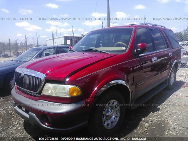 5LMRU27LXXLJ16007 - 1999 LINCOLN NAVIGATOR MAROON photo 2