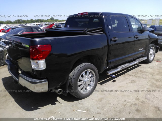 5TFEM5F14CX049219 - 2012 TOYOTA TUNDRA CREWMAX SR5 BLACK photo 4