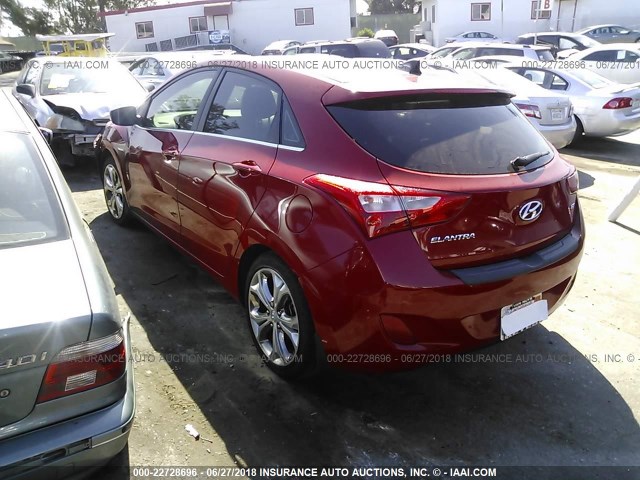 KMHD35LE3DU104571 - 2013 HYUNDAI ELANTRA GT RED photo 3