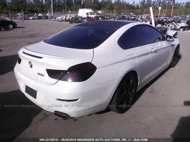 WBALX3C56CDV77613 - 2012 BMW 650 I WHITE photo 4