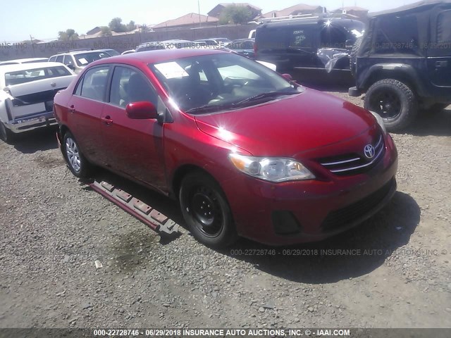 5YFBU4EE0DP138626 - 2013 TOYOTA COROLLA S/LE RED photo 1