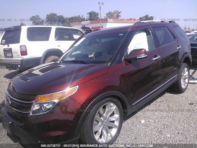 1FM5K8F82FGA52334 - 2015 FORD EXPLORER LIMITED 粉色 照片 2