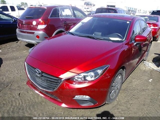 JM1BM1W72E1176234 - 2014 MAZDA 3 GRAND TOURING RED photo 2