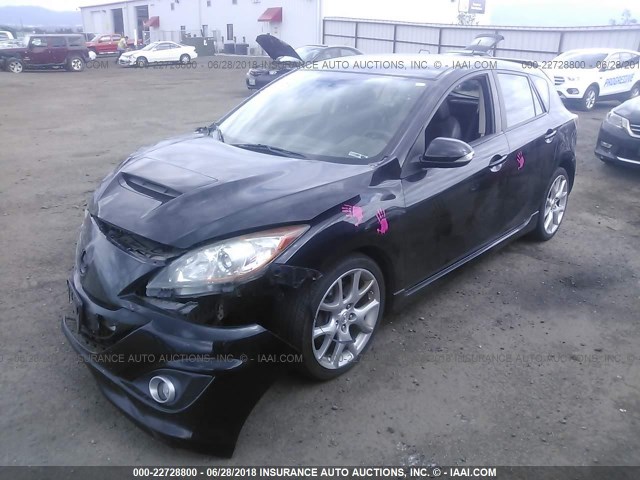 JM1BL1K39B1438123 - 2011 MAZDA SPEED 3 BLACK photo 2