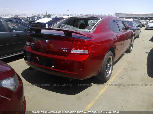 2B3CK5CTXAH151212 - 2010 DODGE CHARGER R/T RED photo 4