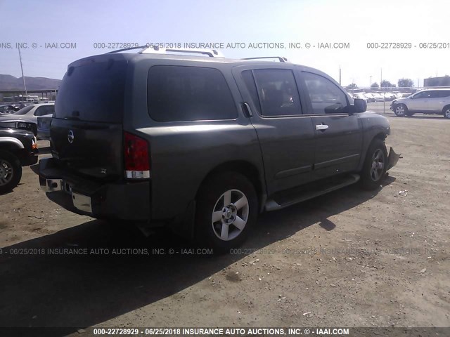 5N1AA08A44N738161 - 2004 NISSAN ARMADA SE/LE GRAY photo 4