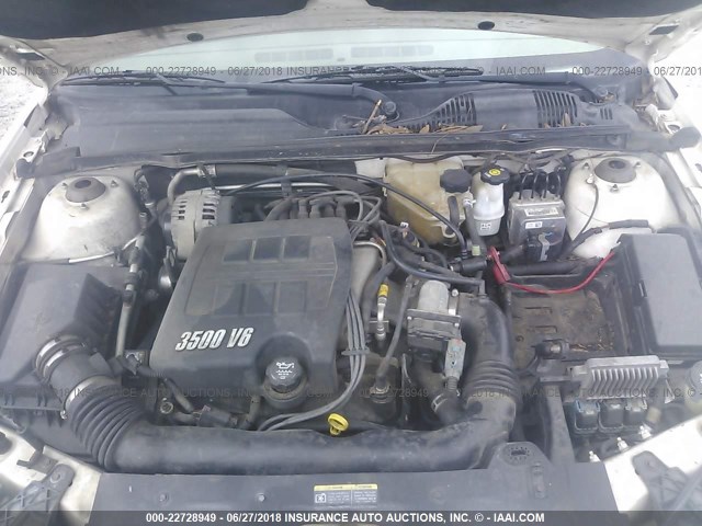 1G1ZT528X5F262345 - 2005 CHEVROLET MALIBU LS 白色 照片 10