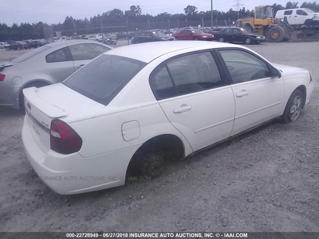 1G1ZT528X5F262345 - 2005 CHEVROLET MALIBU LS 白色 照片 4