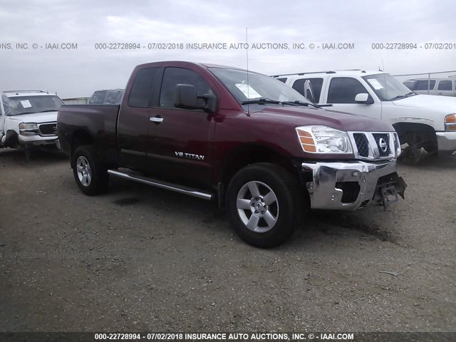 1N6BA06B56N553959 - 2006 NISSAN TITAN XE/SE/LE RED photo 1