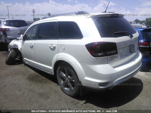 3C4PDDGG1GT117306 - 2016 DODGE JOURNEY CROSSROAD WHITE photo 3