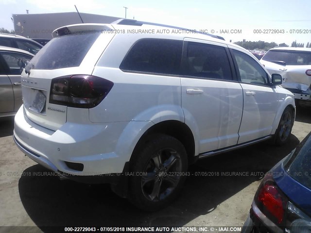 3C4PDDGG1GT117306 - 2016 DODGE JOURNEY CROSSROAD WHITE photo 4