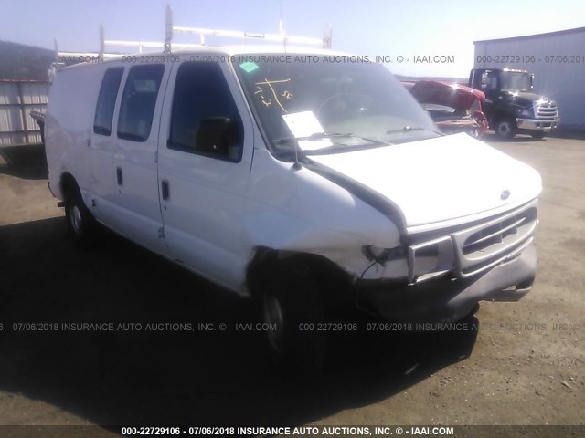 1FTRE1424XHC13779 - 1999 FORD ECONOLINE E150 VAN WHITE photo 1