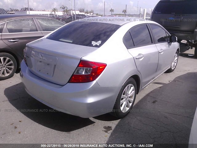 19XFB2F98CE048346 - 2012 HONDA CIVIC EXL Gümüş foto 4