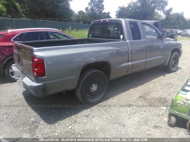 1D7HE22K45S180517 - 2005 DODGE DAKOTA ST GRAY photo 4