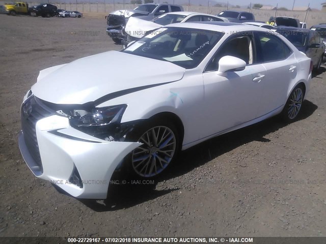 JTHBA1D20H5055620 - 2017 LEXUS IS 200T WHITE photo 2