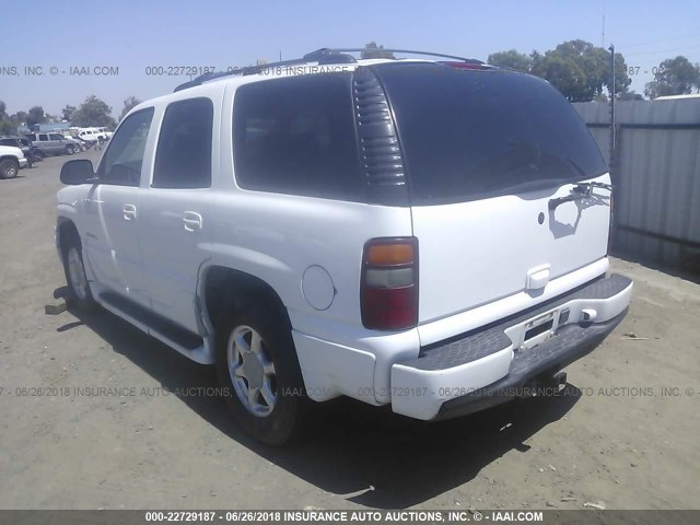 1GKEK63U72J106383 - 2002 GMC DENALI WHITE photo 3