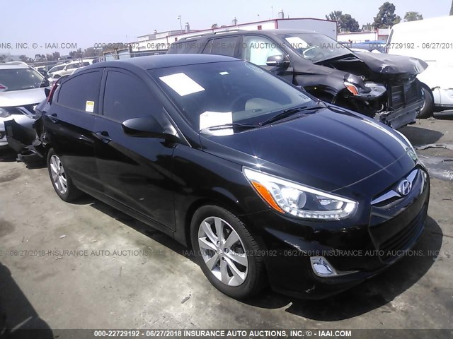 KMHCU4AE6EU610757 - 2014 HYUNDAI ACCENT GLS/SE BLACK photo 1