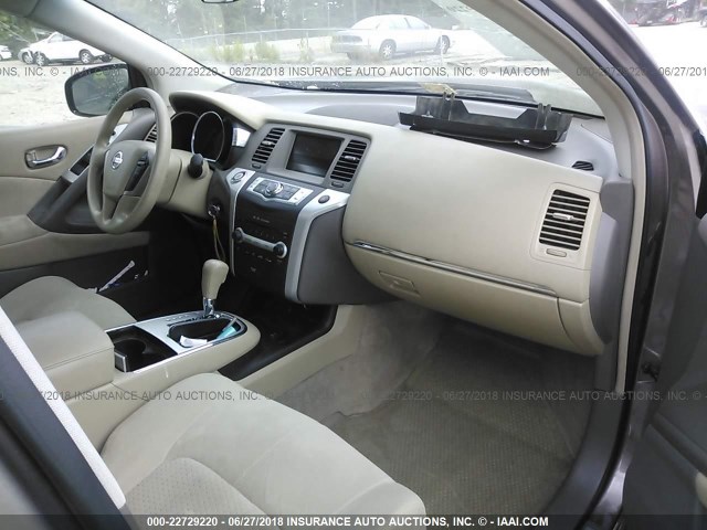 JN8AZ18W39W120303 - 2009 NISSAN MURANO S/SL/LE BEIGE photo 5