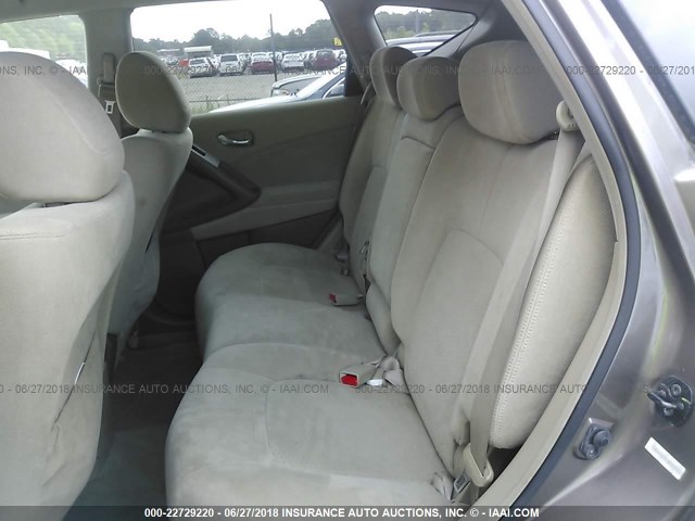 JN8AZ18W39W120303 - 2009 NISSAN MURANO S/SL/LE BEIGE photo 8