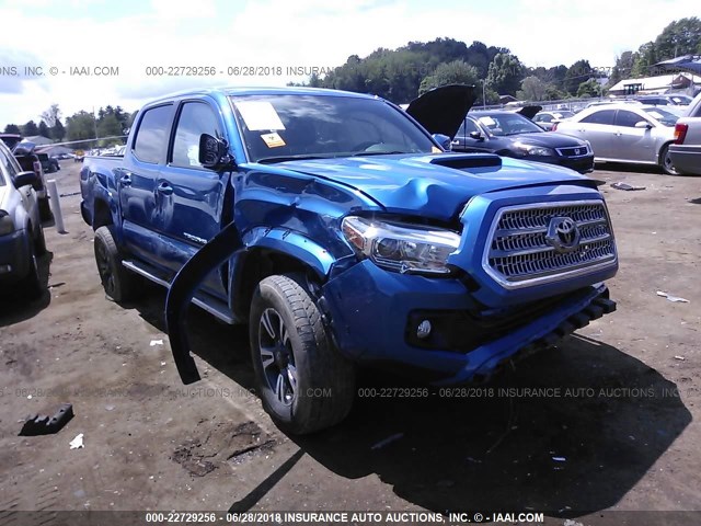 3TMCZ5AN9GM034505 - 2016 TOYOTA TACOMA DBL CAB/SR/SR5/TRD SPT/OR BLUE photo 1