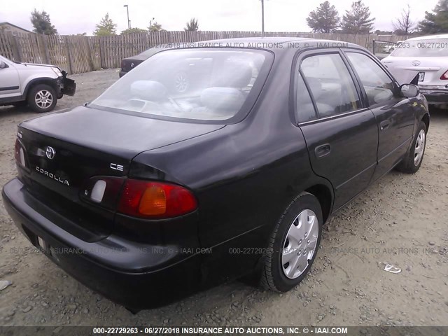 2T1BR12E7YC262807 - 2000 TOYOTA COROLLA VE/CE/LE BLACK photo 4