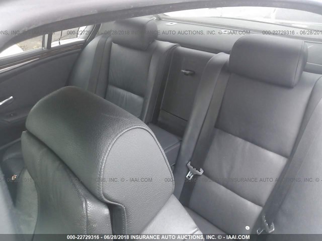 WBANW53558CT50997 - 2008 BMW 550 I BLUE photo 8
