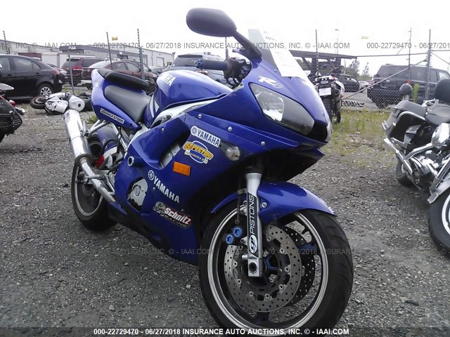 JYARJ04E1XA000678 - 1999 YAMAHA YZFR6 L BLUE photo 1