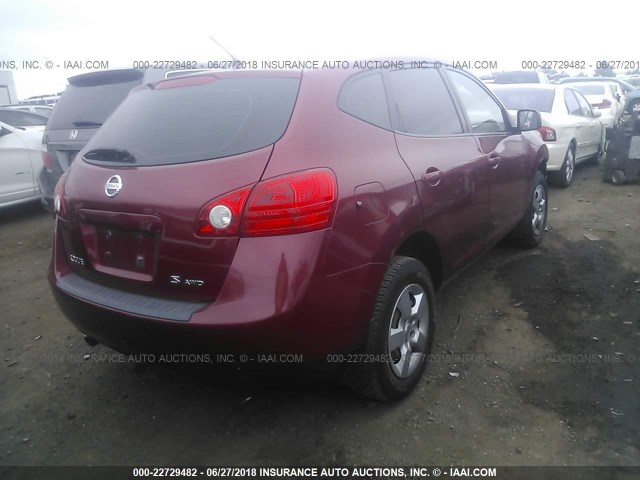 JN8AS58V19W186562 - 2009 NISSAN ROGUE S/SL RED photo 4