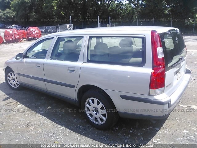 YV1SW61R112076723 - 2001 VOLVO V70 SILVER photo 3