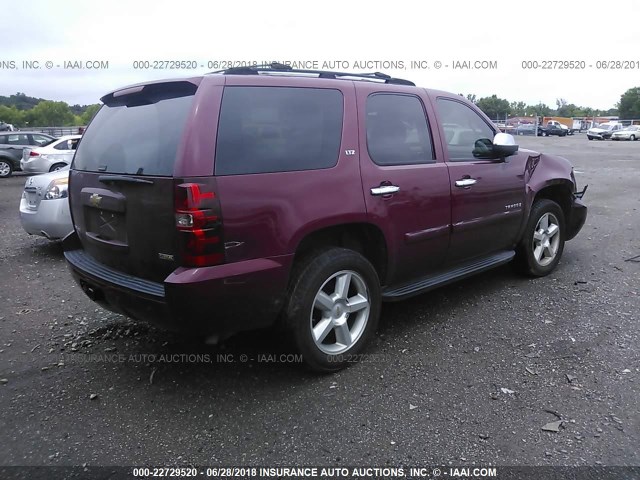 1GNFK130X7J287784 - 2007 CHEVROLET TAHOE K1500 MAROON photo 4