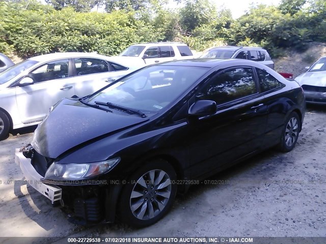 2HGFG12819H520085 - 2009 HONDA CIVIC EX BLACK photo 2