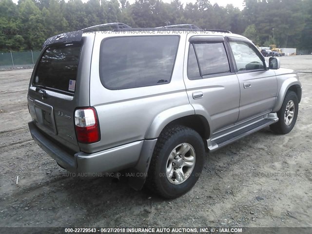 JT3HN86RX20378391 - 2002 TOYOTA 4RUNNER SR5 SILVER photo 4