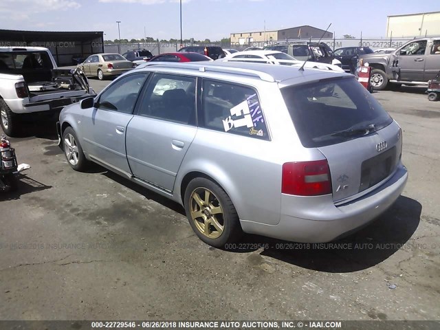 WAUDA24B3XN000753 - 1999 AUDI A6 AVANT QUATTRO GRAY photo 3