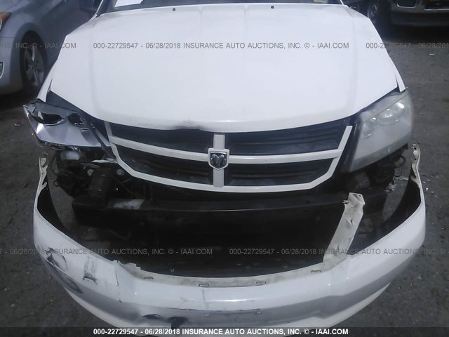 1B3CC4FB4AN101374 - 2010 DODGE AVENGER SXT WHITE photo 6