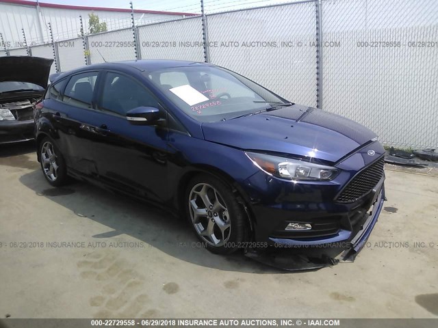 1FADP3L90HL257880 - 2017 FORD FOCUS ST BLUE photo 1