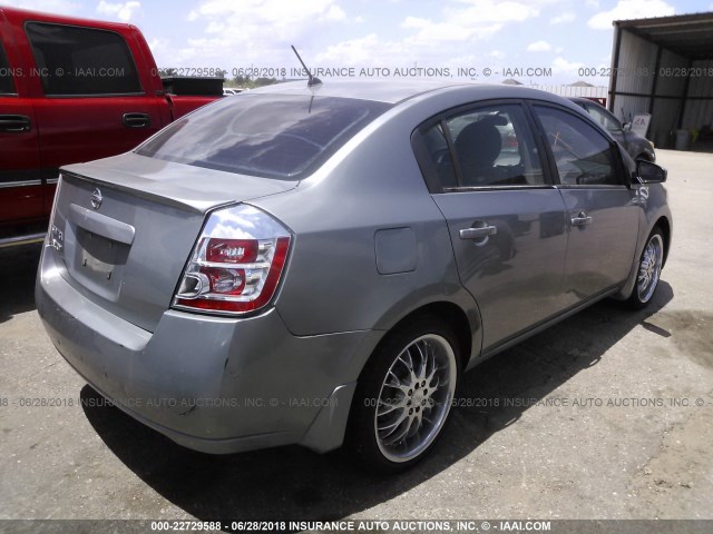 3N1AB61E08L628962 - 2008 NISSAN SENTRA 2.0/2.0S/2.0SL GRAY photo 4