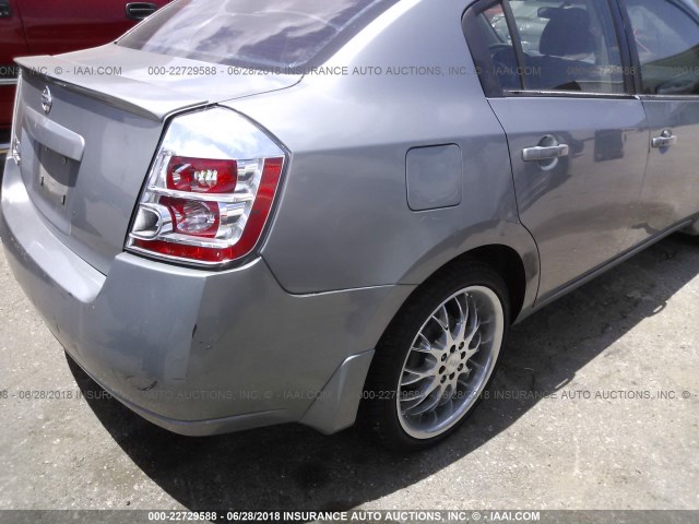 3N1AB61E08L628962 - 2008 NISSAN SENTRA 2.0/2.0S/2.0SL GRAY photo 6