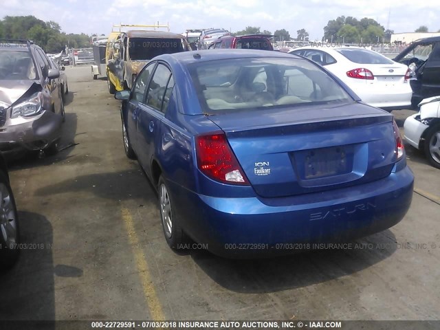 1G8AJ55F06Z100139 - 2006 SATURN ION LEVEL 2 BLUE photo 3