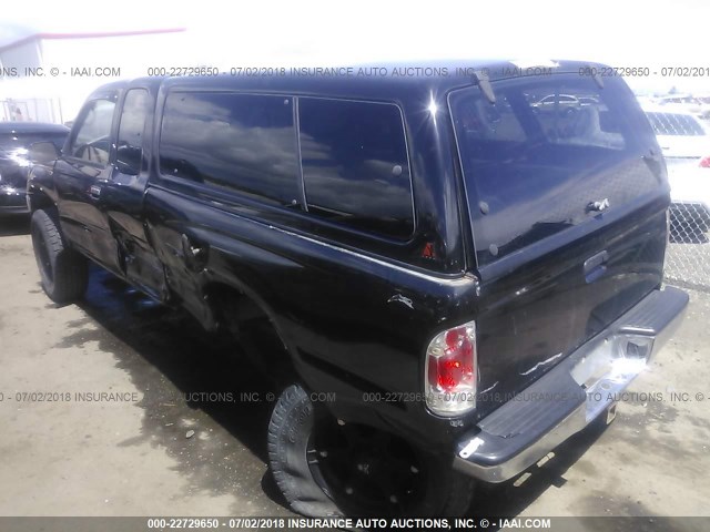 4TAWN72N1VZ321458 - 1997 TOYOTA TACOMA XTRACAB BLACK photo 3