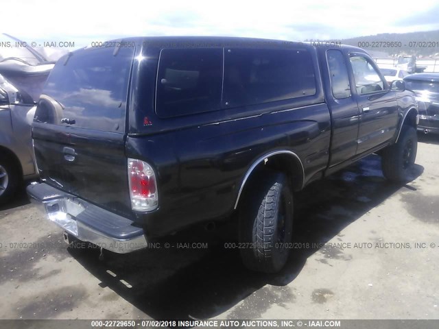 4TAWN72N1VZ321458 - 1997 TOYOTA TACOMA XTRACAB BLACK photo 4